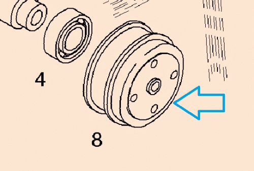 0425 2381 V-rib.belt pulley