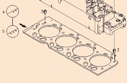0425 9959 Cylinder head gasket 1,3mm