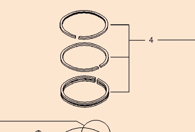 0428 1115 Set of piston rings 0.50