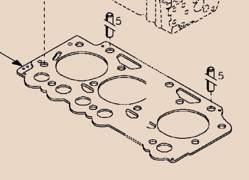 0429 2653 Cylinder head gasket