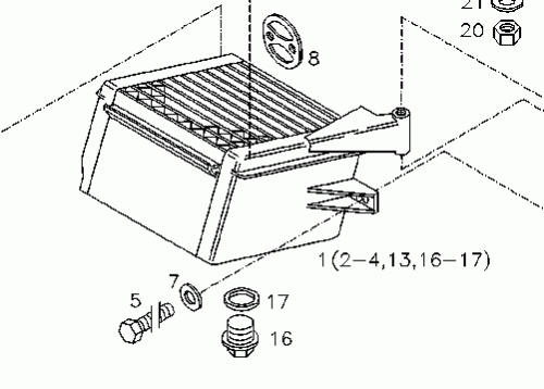 0423 0020 Lubric. oil cooler