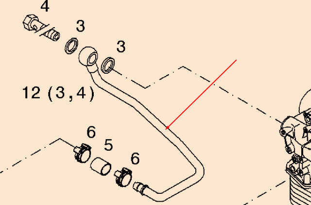 0490 5503 Cooling water line