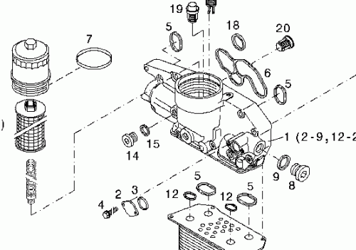 0428 3745 Oil cooler box